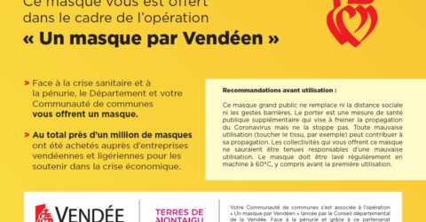 Infographie - Opération "Un masque par vendéen"